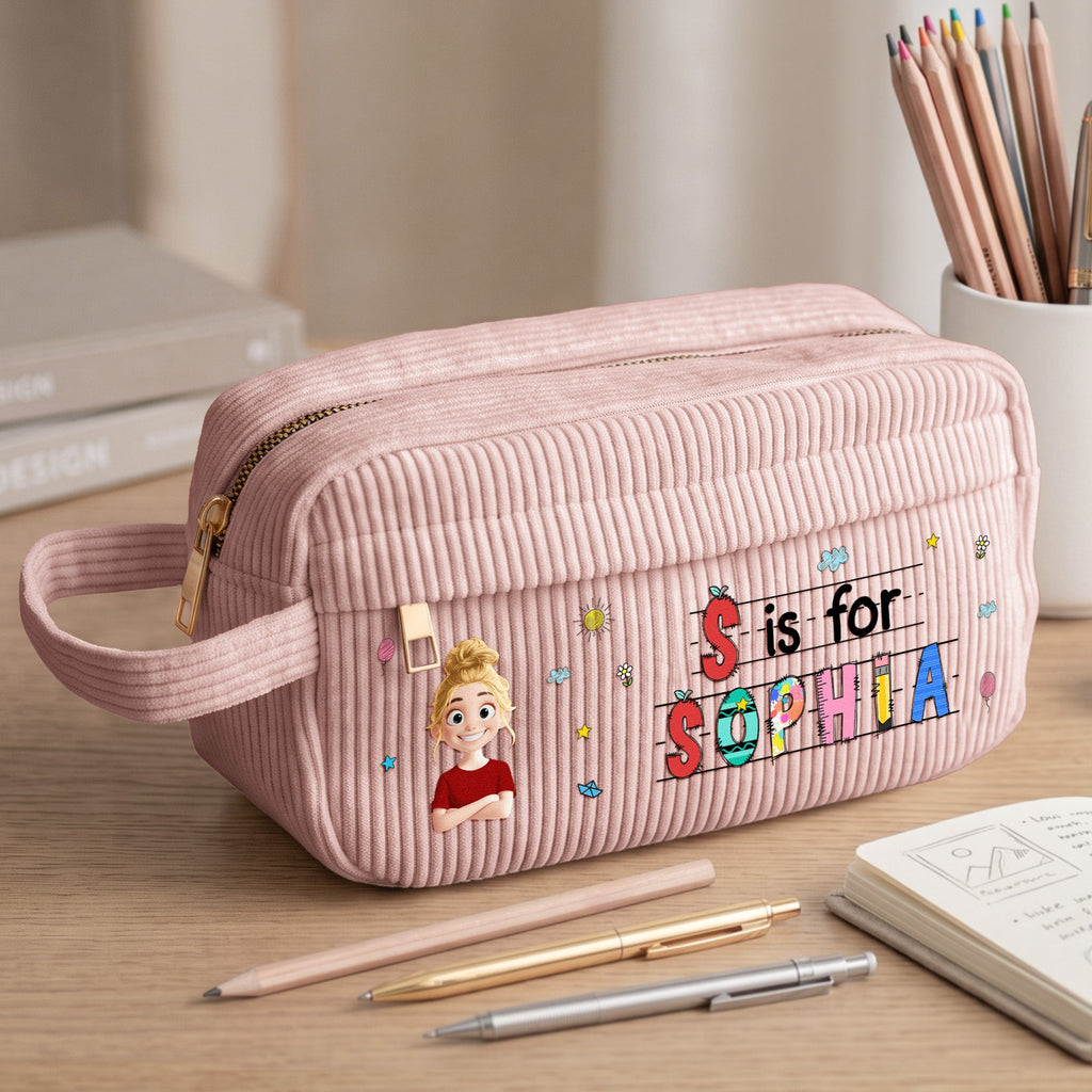Custom Kids Name Back To School - Personalized Pencil Case