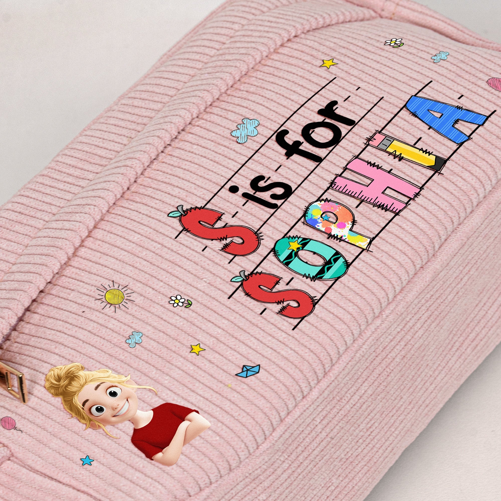 Custom Kids Name Back To School - Personalized Pencil Case