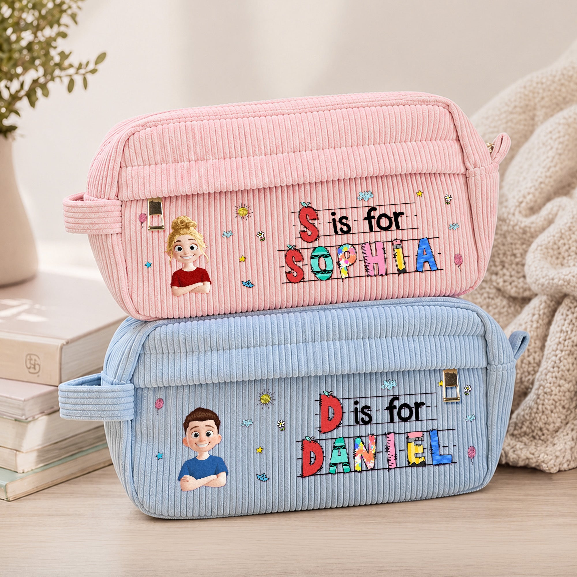 Custom Kids Name Back To School - Personalized Pencil Case