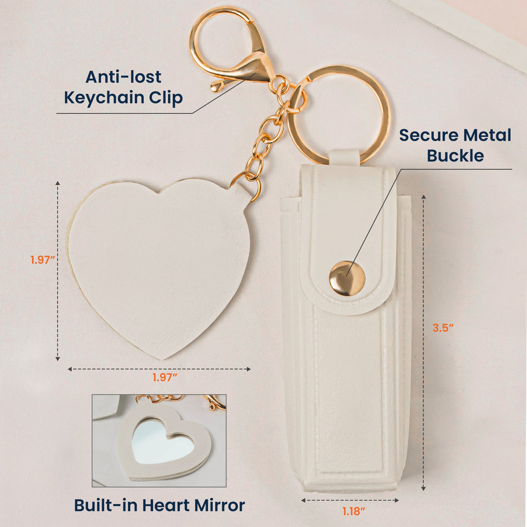 Custom Name & Birth Flower Wedding Gifts For Bridesmaid Lipstick Case With Mirror - Personalized Keychain