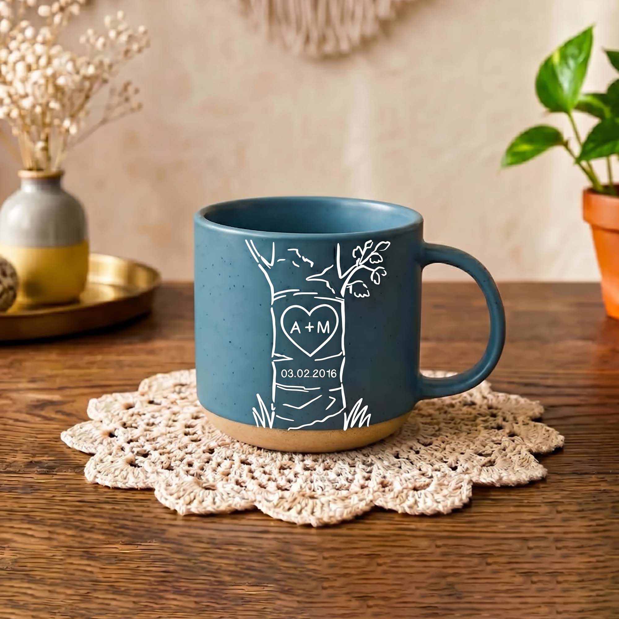 Custom Name & Date Anniversary Gifts For Couple New Version - Personalized Mug