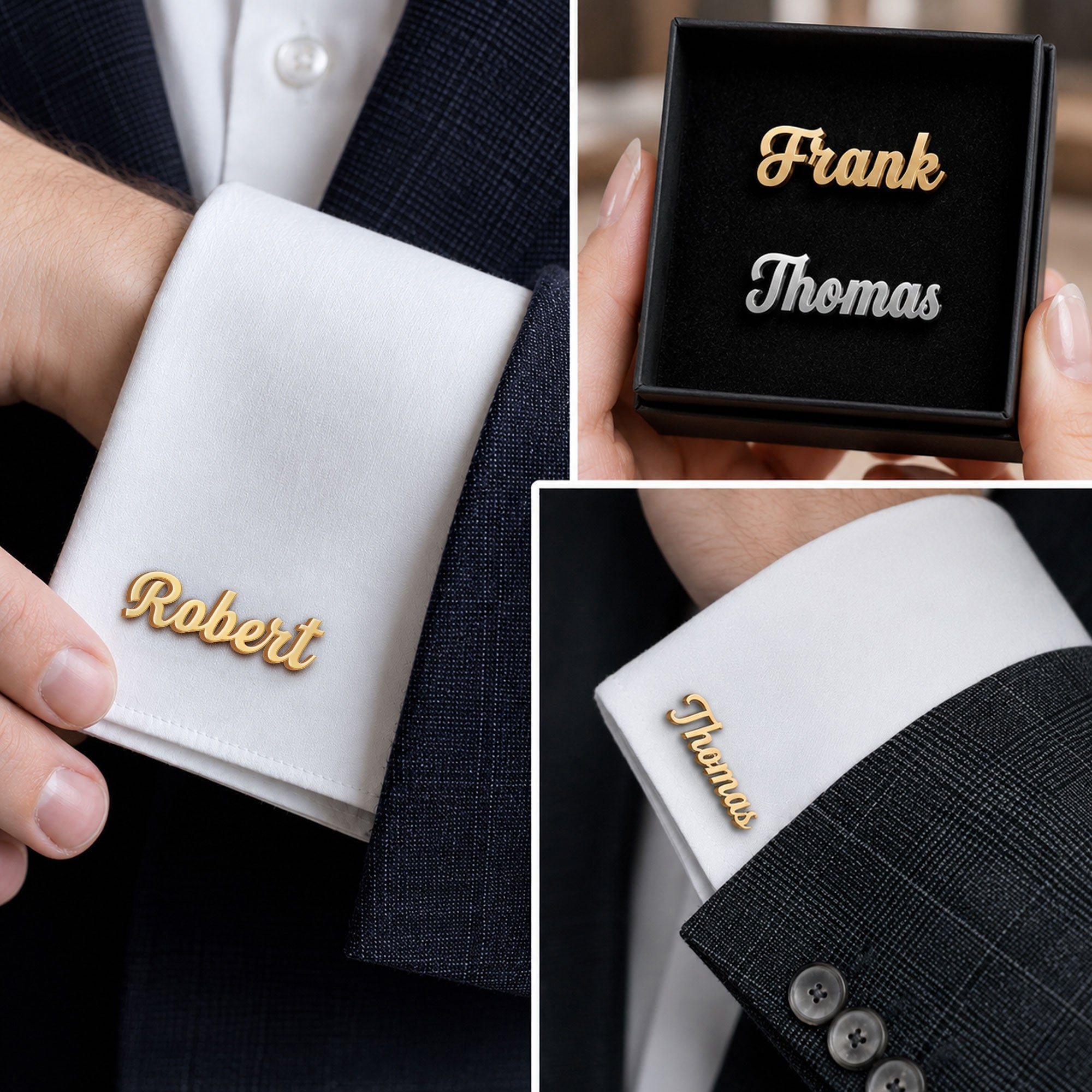 Custom Name Gifts For Men Wedding Gifts For Groomsman, Groom - Custom Cufflinks