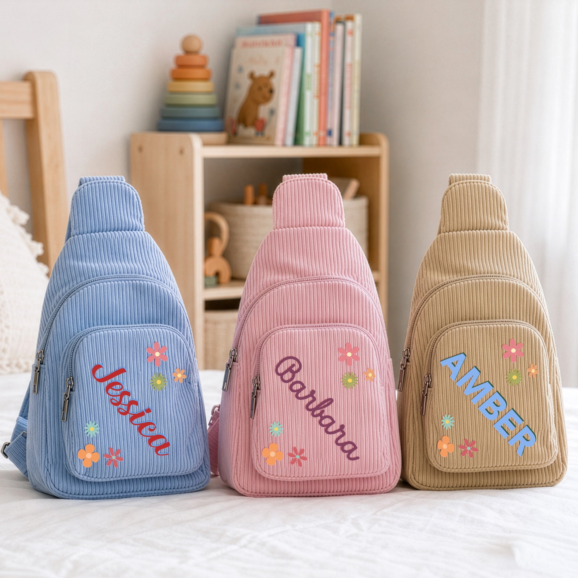 Custom Name, Monograme For Kids, Outdoor Bag - Personalized Sling Bag