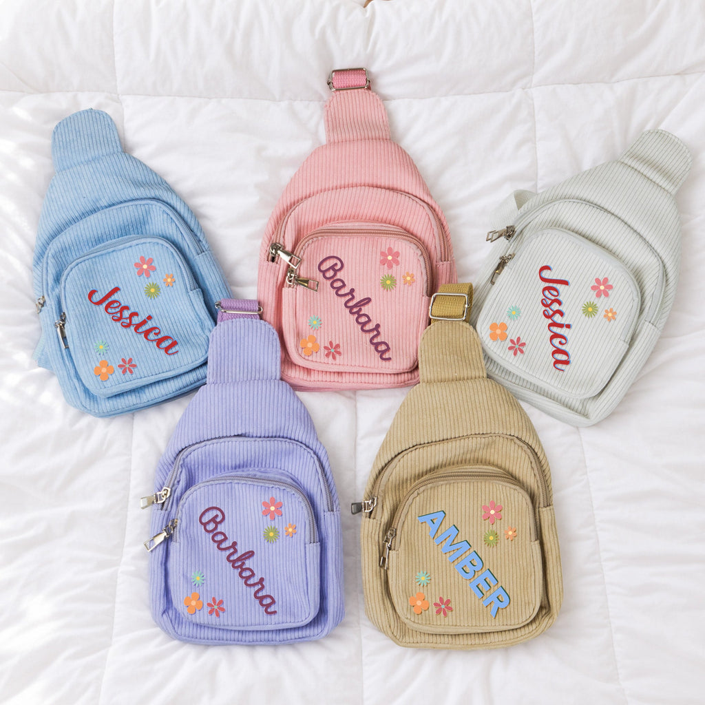 Custom Name, Monograme For Kids, Outdoor Bag - Personalized Sling Bag
