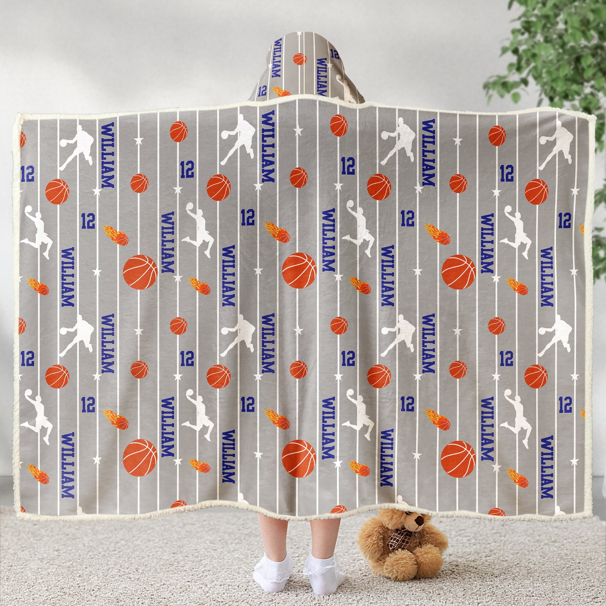 Custom Name & Number For Baseball, Softball, Soccer, Football, Basketball, Hockey Lover - Personalized Blanket