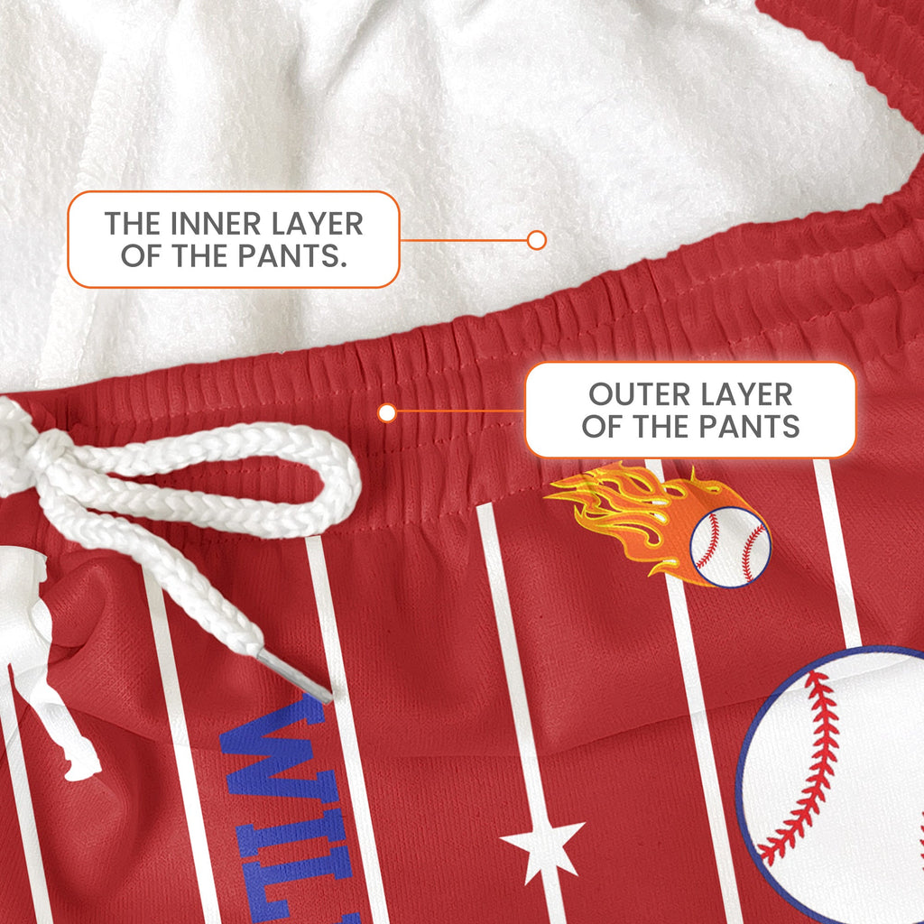 Custom Name & Number For Baseball, Softball, Soccer, Football, Basketball, Hockey Lover - Personalized Sweatpants