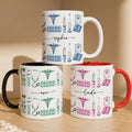 Custom Name Nurse Watercolor Art New Version - Personalized Mug