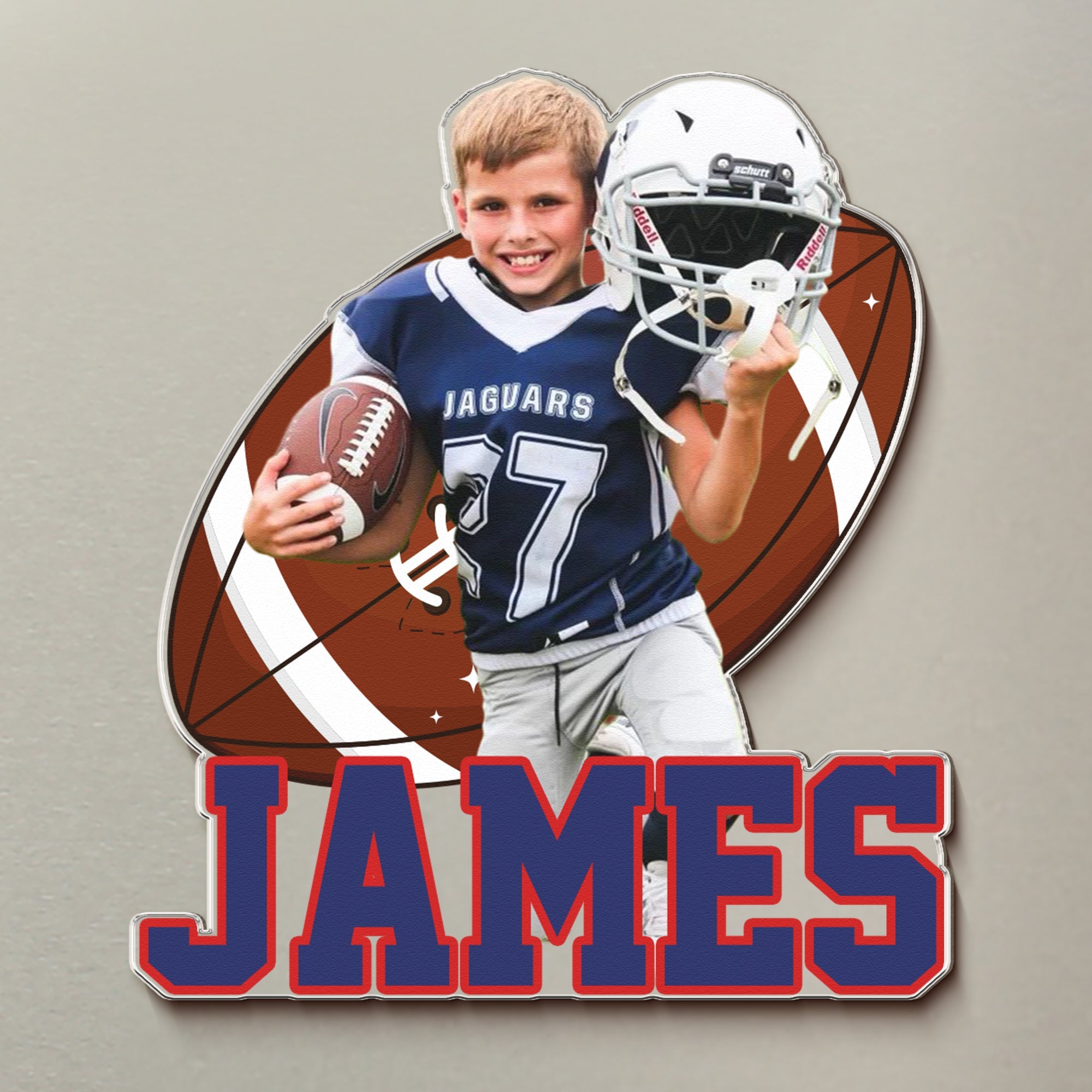 Custom Name & Sports, Baseball, Basketball, Hockey, Football Soccer Player, Fans - Personalized Magnet