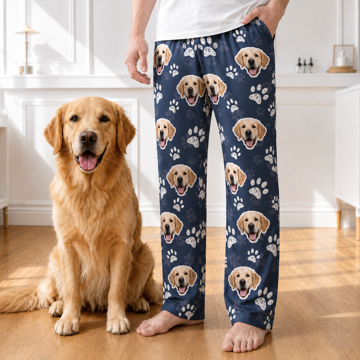 Custom Pet Funny Face Gifts For Dog Lovers, Cat Lovers - Personalized Lounge Pants