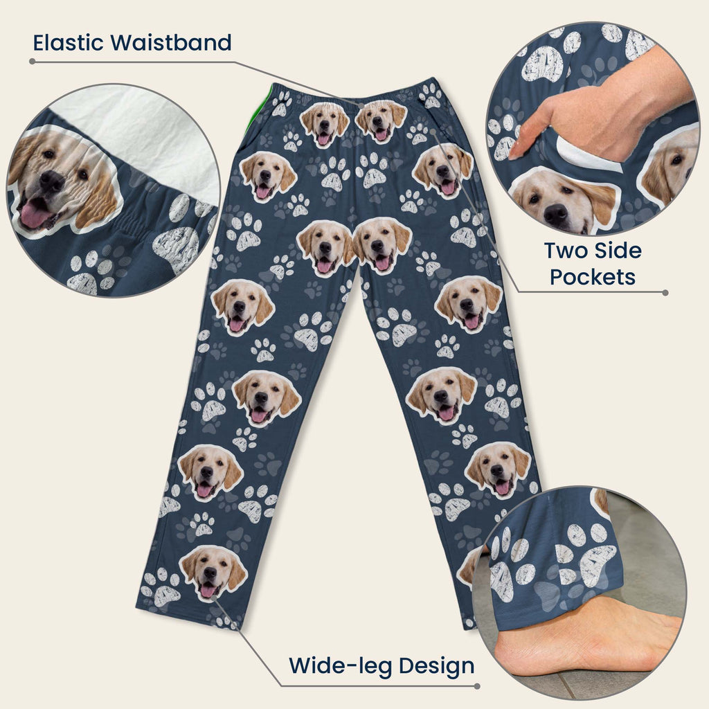 Custom Pet Funny Face Gifts For Dog Lovers, Cat Lovers - Personalized Lounge Pants