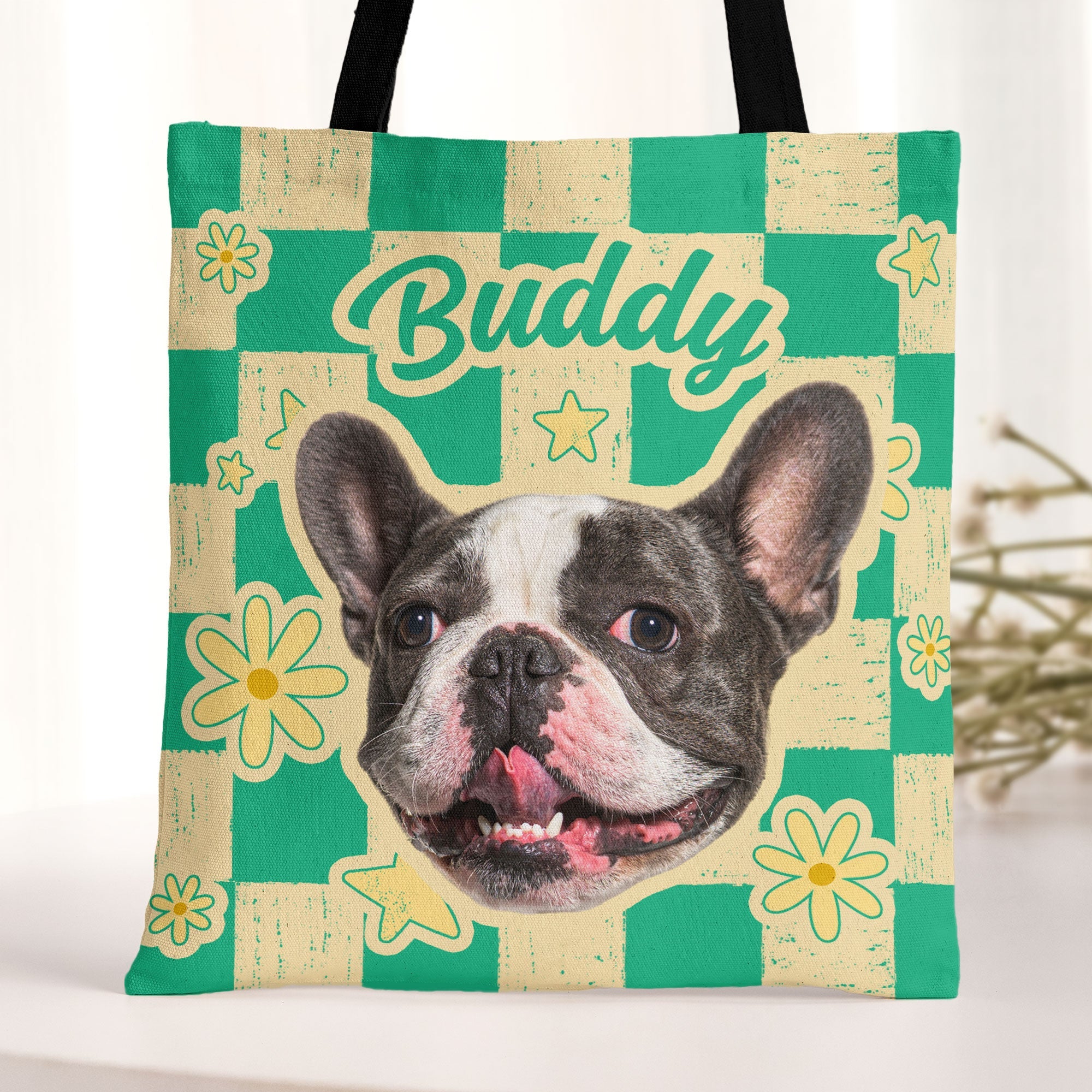 Custom Pet Photo - Vintage Bag For Dog Mom, Cat Mom - Personalized Tote Bag