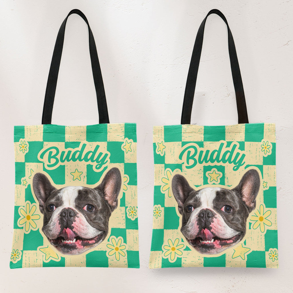 Custom Pet Photo - Vintage Bag For Dog Mom, Cat Mom - Personalized Tote Bag