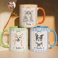 Custom Pet Photo Watercolor New Version Gifts For Dog Mom, Cat Mom - Personalized Mug