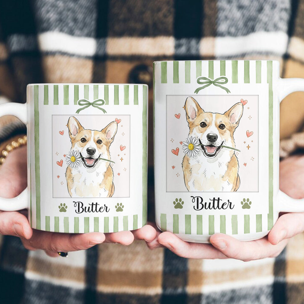 Custom Pet Photo Watercolor New Version Gifts For Dog Mom, Cat Mom - Personalized Mug