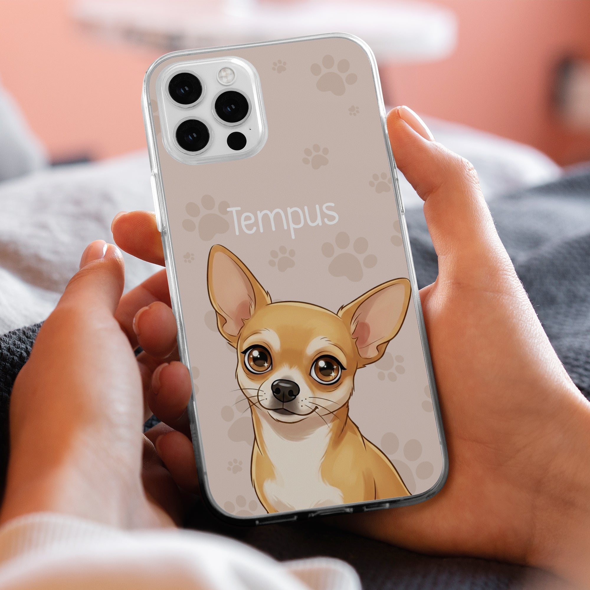 Custom Pet Portrait Cartoon Art Gift For Pet Lovers - Personalized Phone Case