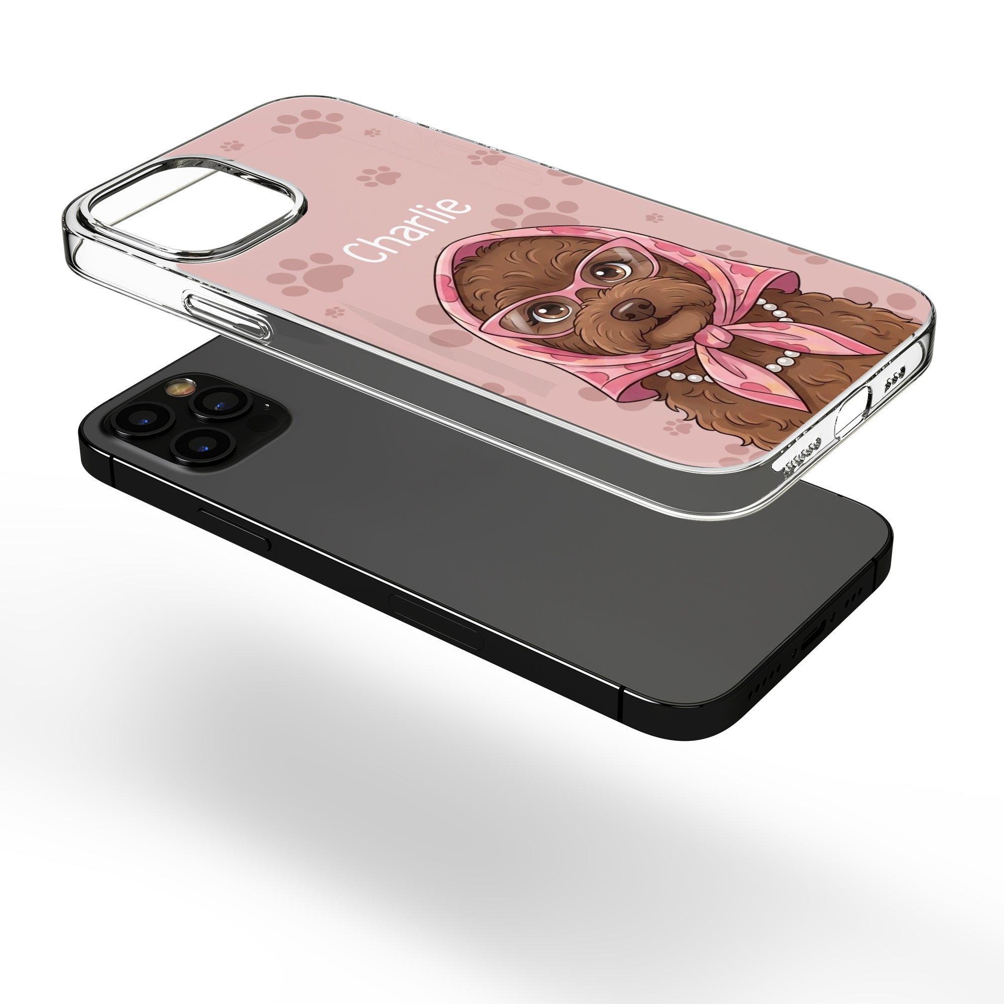 Custom Pet Portrait Cartoon Art Gift For Pet Lovers - Personalized Phone Case