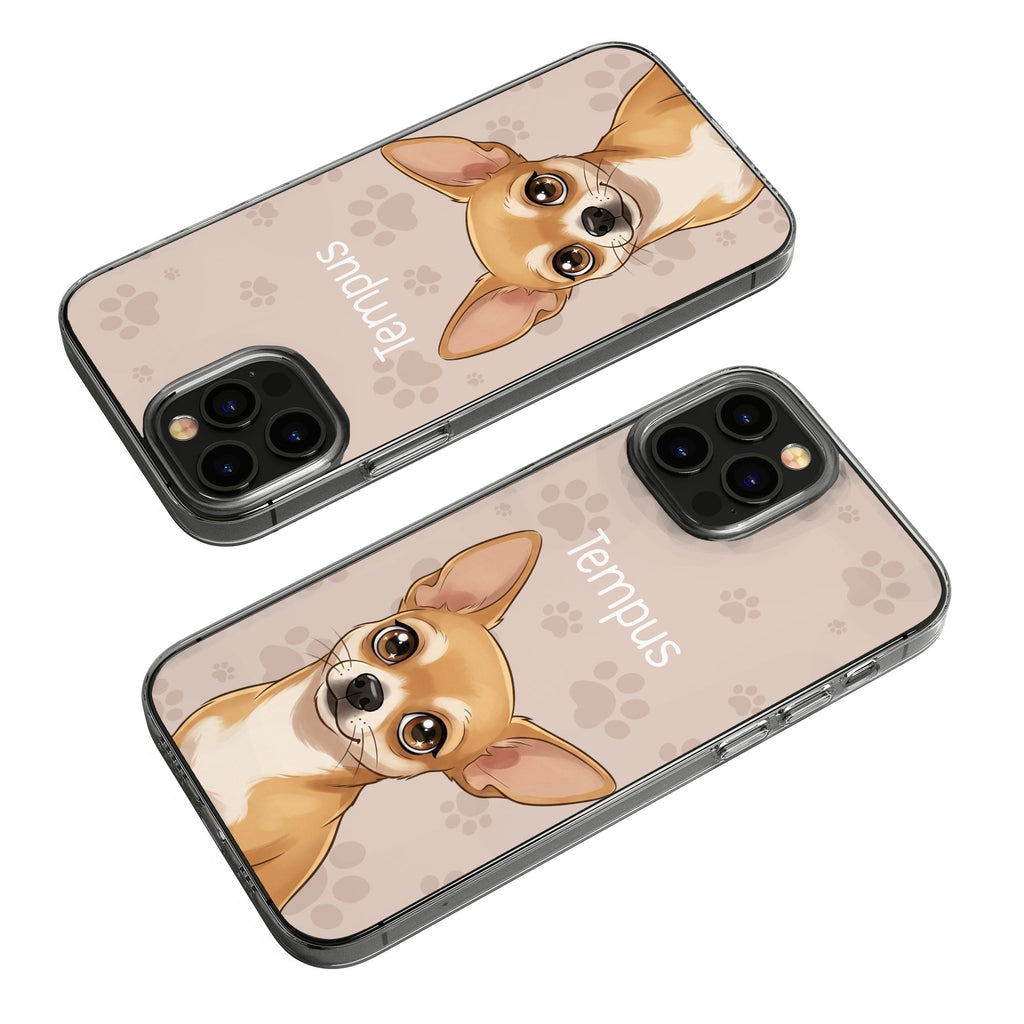 Custom Pet Portrait Cartoon Art Gift For Pet Lovers - Personalized Phone Case