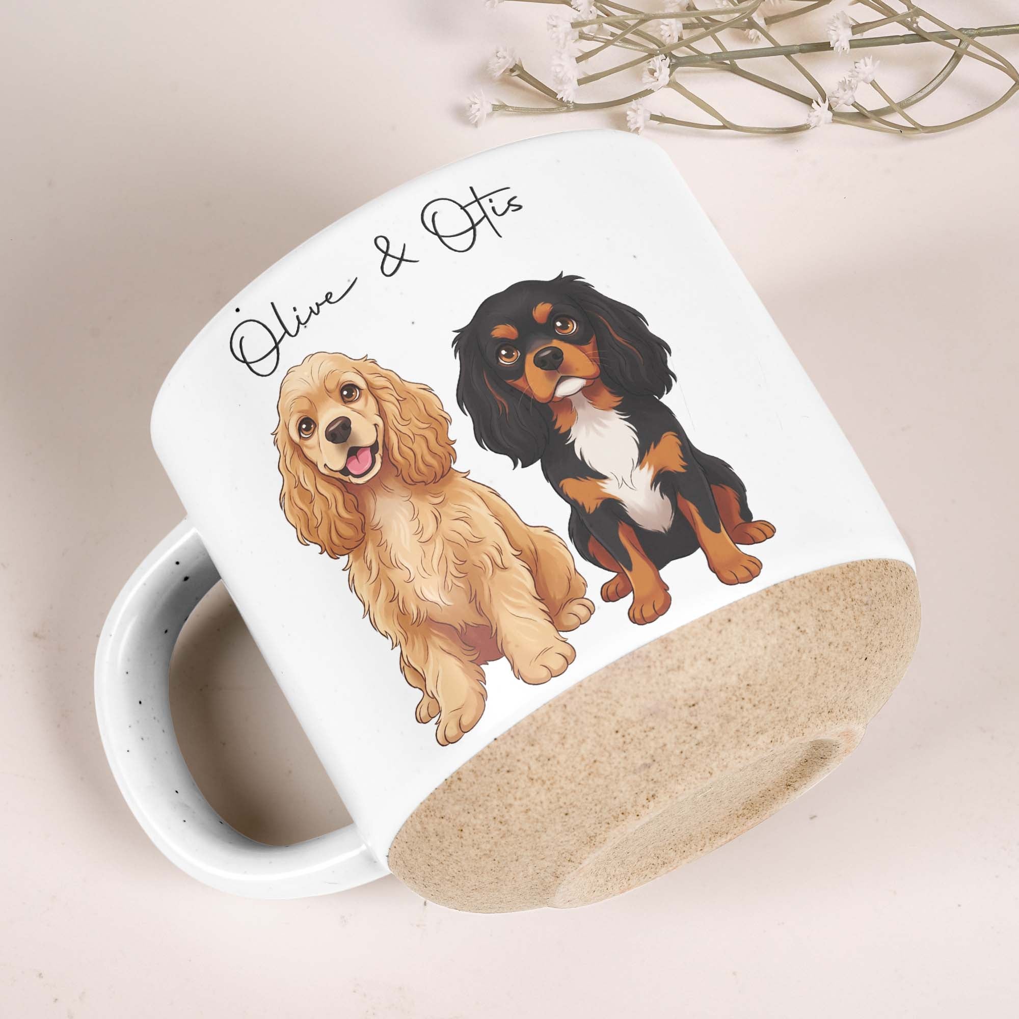 Custom Pet Portrait Cartoon Art Style Gifts For Pet Lovers - Personalized Mug