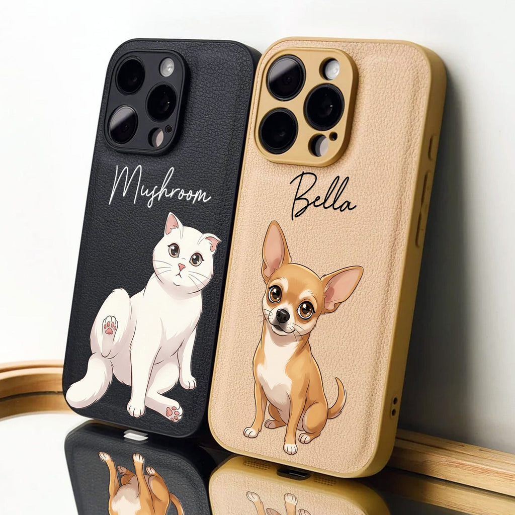 Custom Pet Portrait Cartoon Style Art New Version - Personalized Phone Case