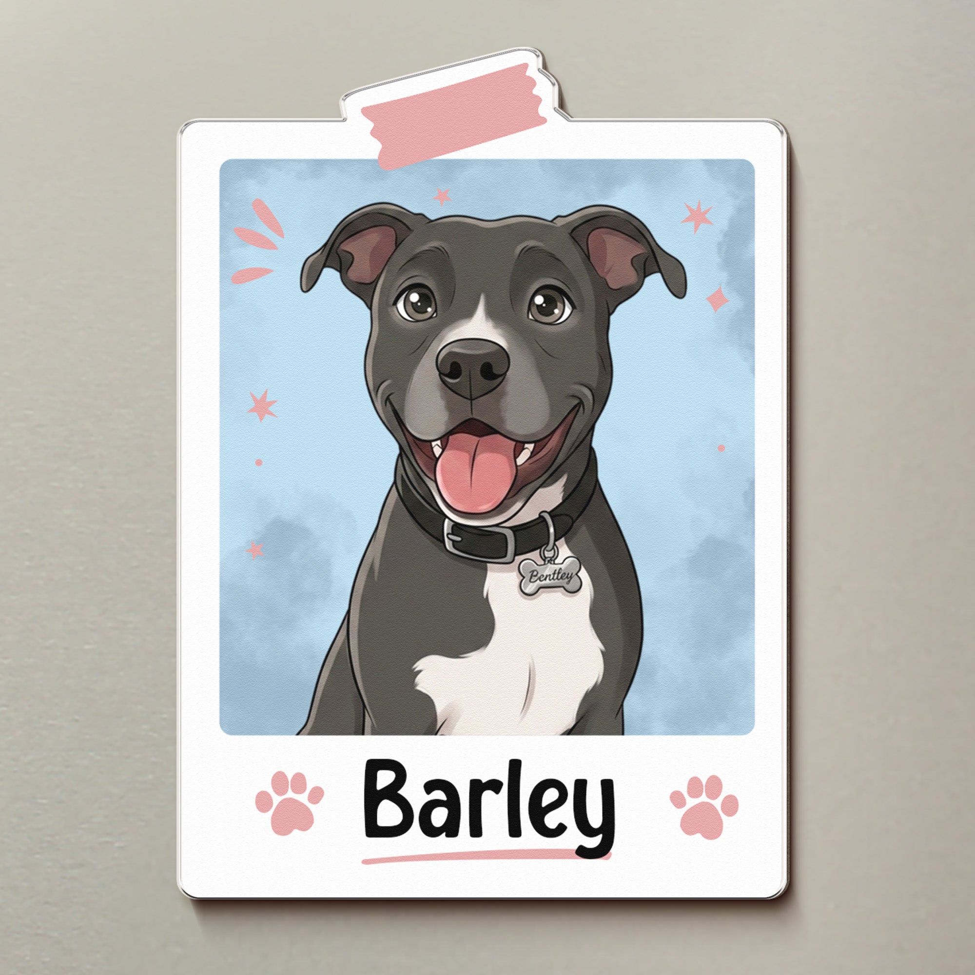 Custom Pet Portrait Cartoon Style Colorful - Personalized Magnet