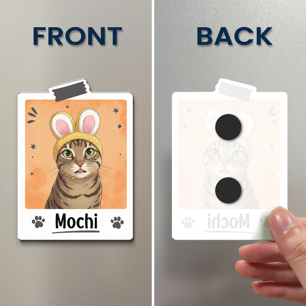 Custom Pet Portrait Cartoon Style Colorful - Personalized Magnet