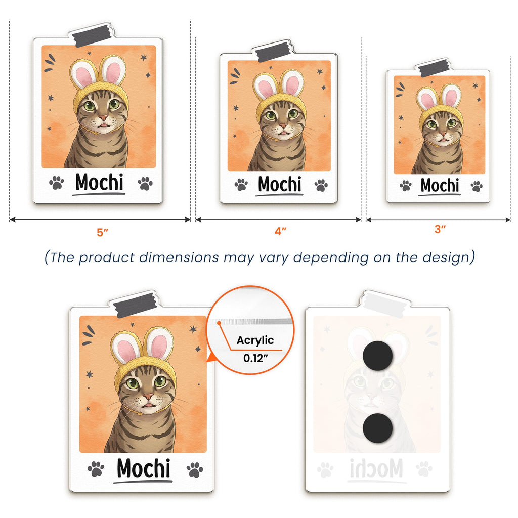 Custom Pet Portrait Cartoon Style Colorful - Personalized Magnet