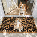 Custom Pet Portrait & Name Watercolor Style - Personalized Doormat