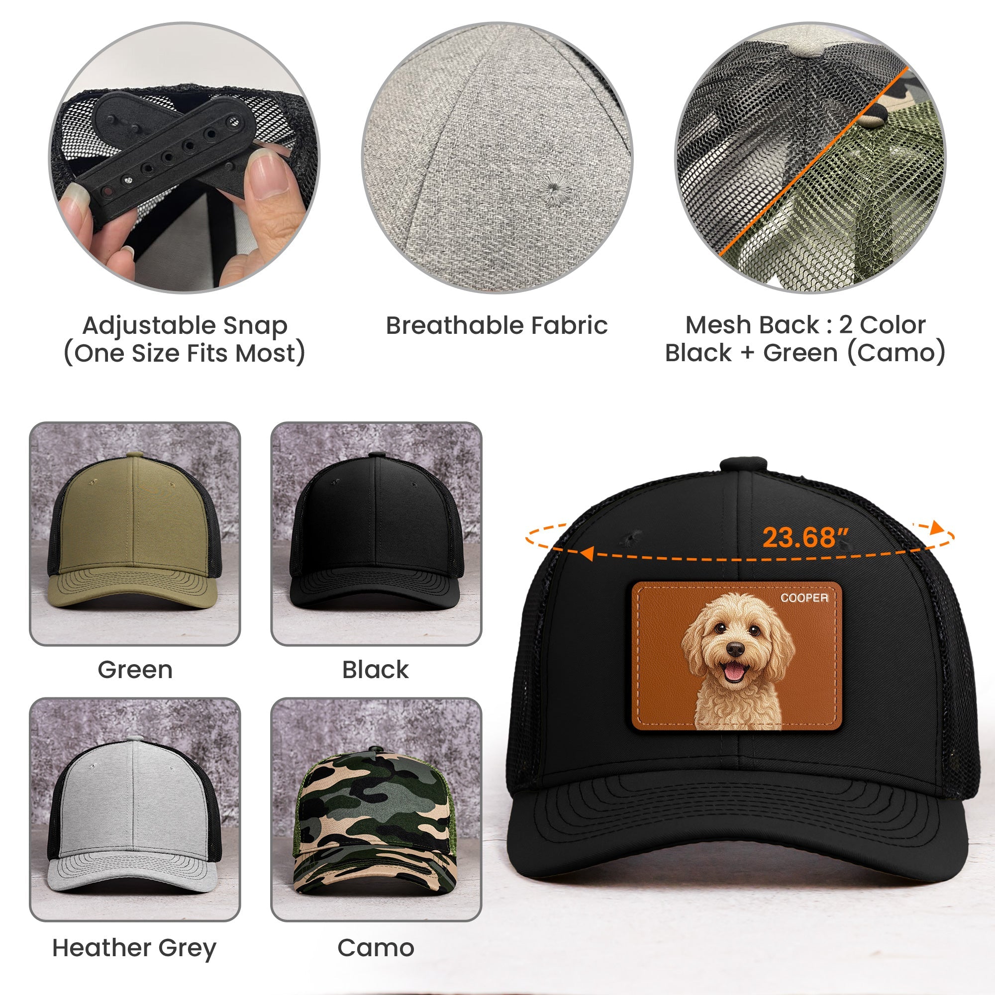 Custom Pet Portrait New Version Gifts For Pet Lovers - Personalized Cap