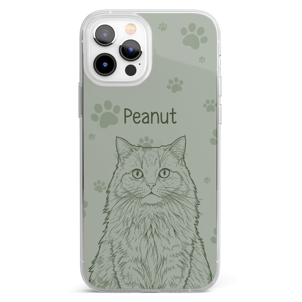 Custom Pet Portrait Sketch Line Art New Version Gifts For Pet Lovers - Personalized Phone Case