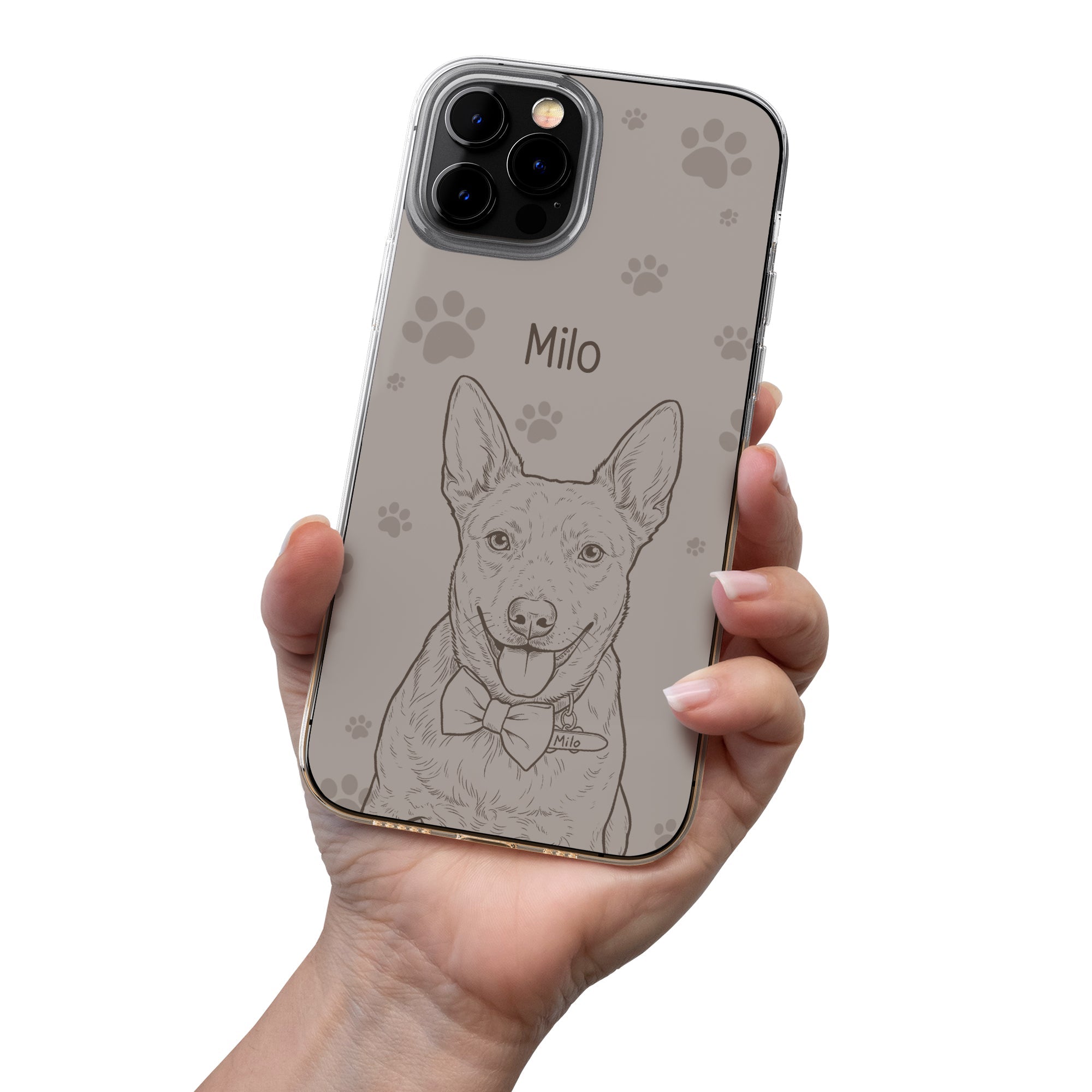 Custom Pet Portrait Sketch Line Art New Version Gifts For Pet Lovers - Personalized Phone Case