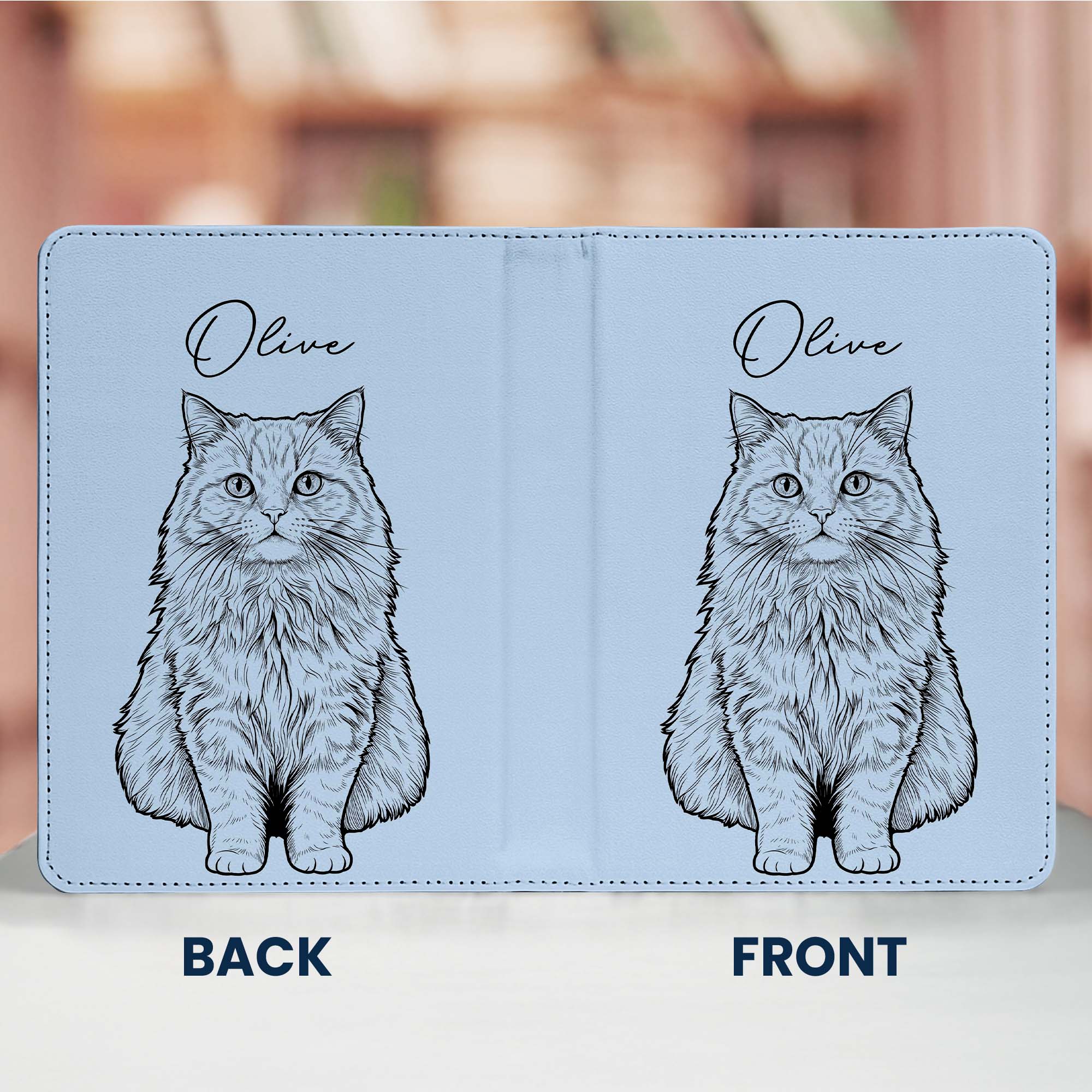 Custom Pet Portrait Sketch Line Art - Personalized Kindle Case