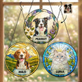 Custom Pet Portrait Stained Glass Style Art Dog Owners Gifts Pet Loss Gifts - Personalized Window Hanging Suncatcher