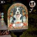 Custom Pet Portrait Stained Glass Style Loss Of Pet Gift For Pet Owners - Personalized Solar Light