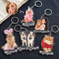 Custom Pet Portrait - Turn Photo Into Art, Gifts For Dog Lovers, Cat Lovers - Personalized Keychain