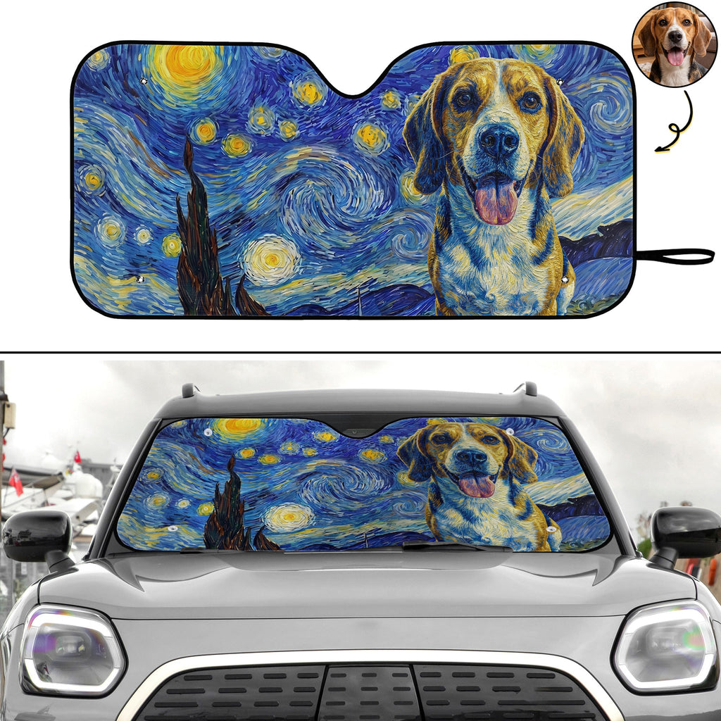 Custom Pet Portrait Van Gogh Art - Personalized Sun Shade