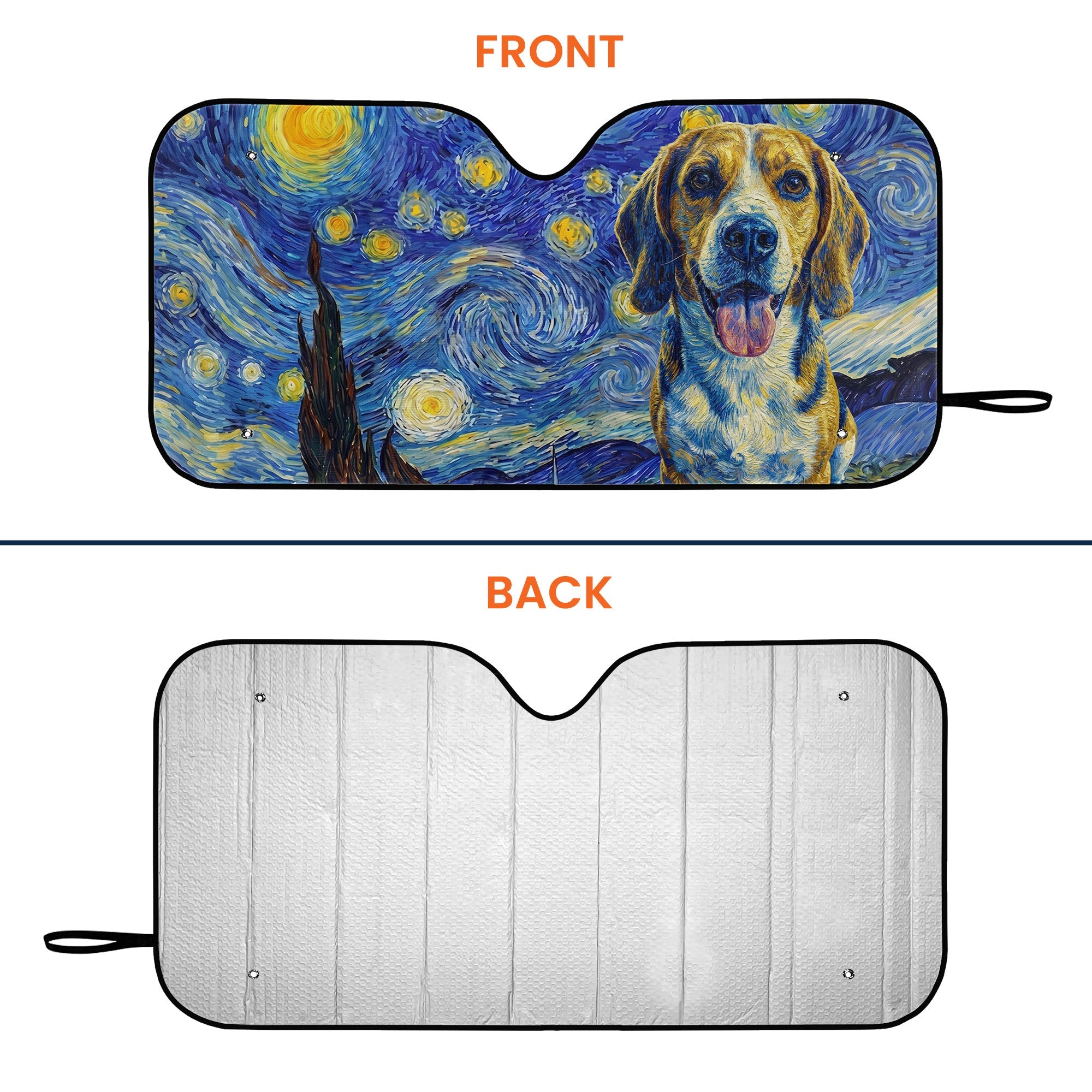 Custom Pet Portrait Van Gogh Art - Personalized Sun Shade