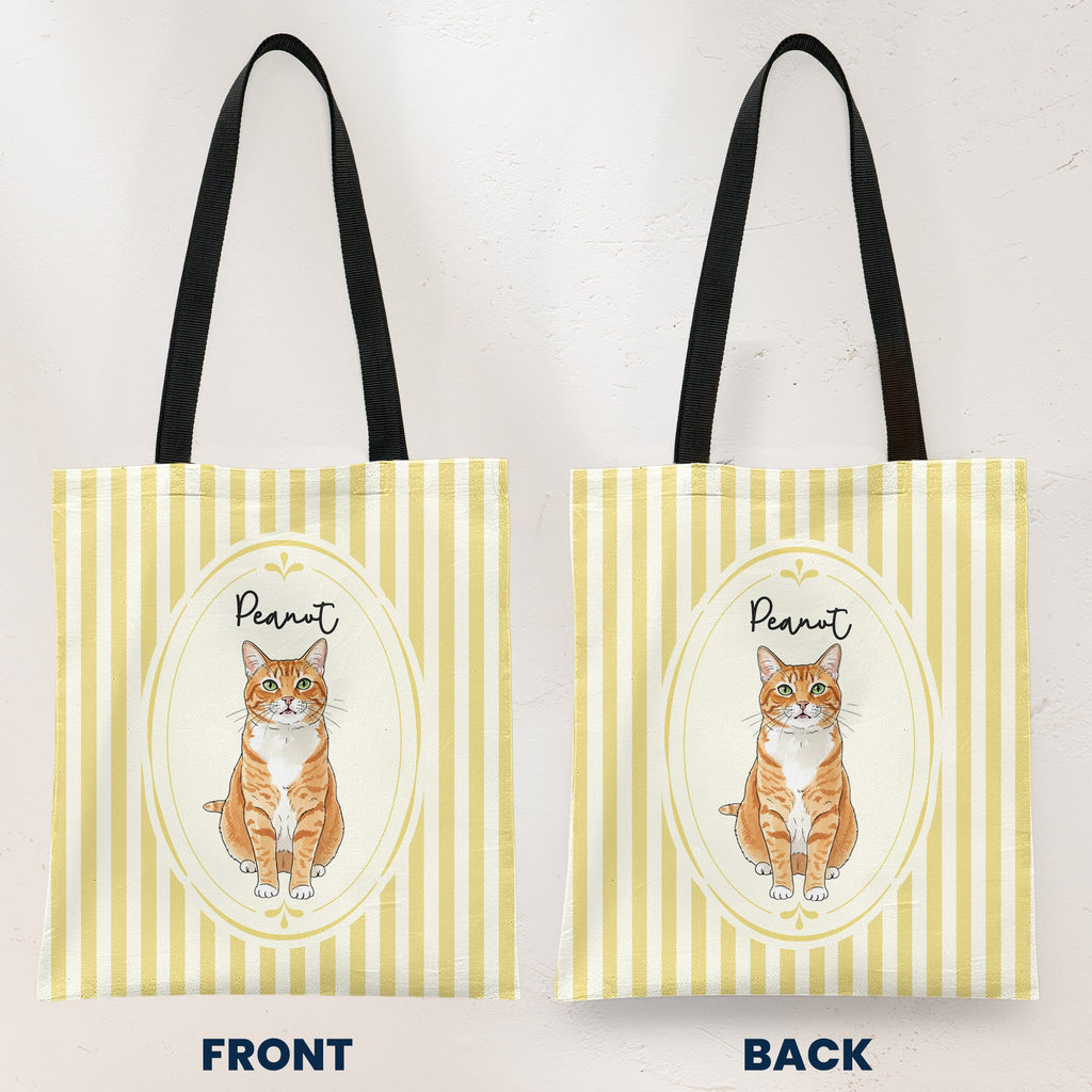 Custom Pet Portrait Watercolor Gifts For Dog Mom, Cat Mom - Personalized Tote Bag