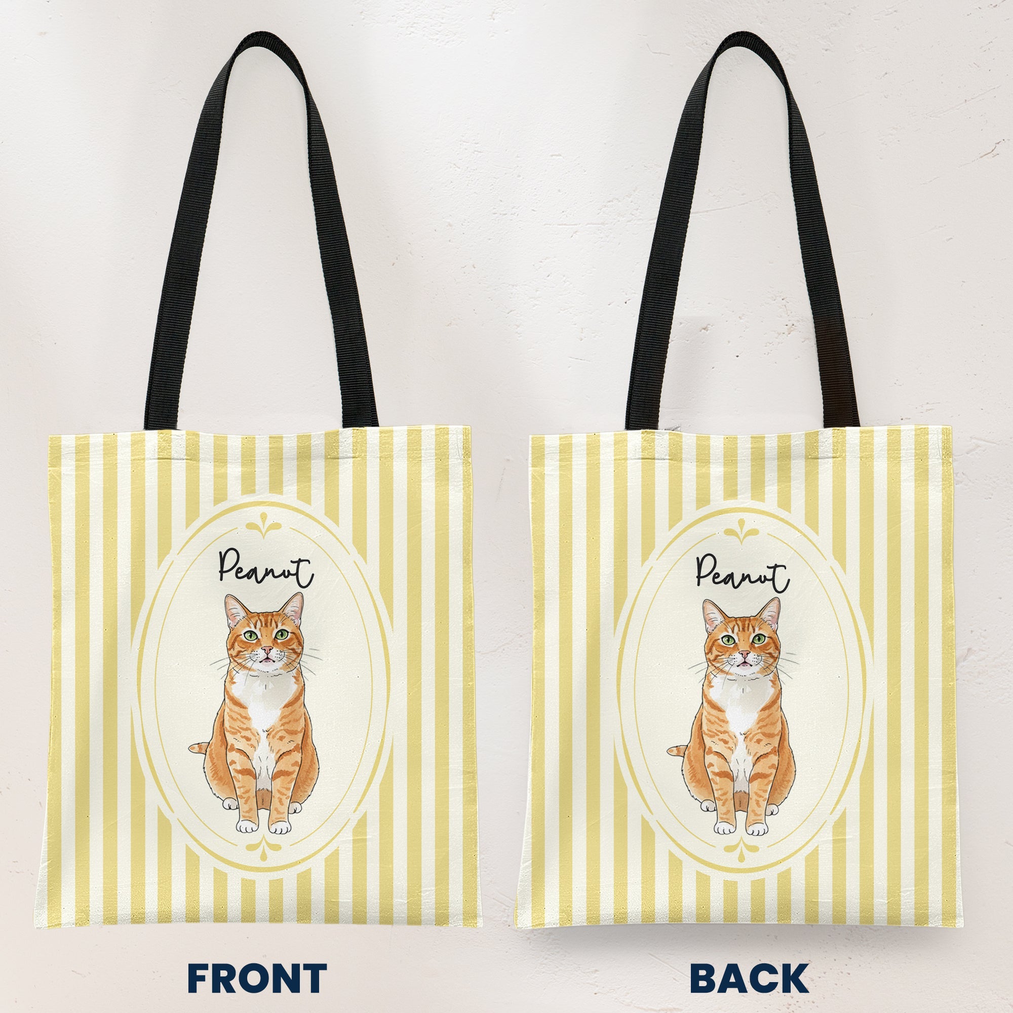 Custom Pet Portrait Watercolor Gifts For Dog Mom, Cat Mom - Personalized Tote Bag