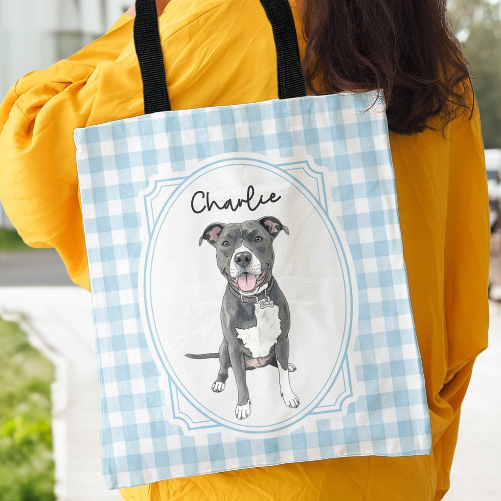 Custom Pet Portrait Watercolor Gifts For Dog Mom, Cat Mom - Personalized Tote Bag