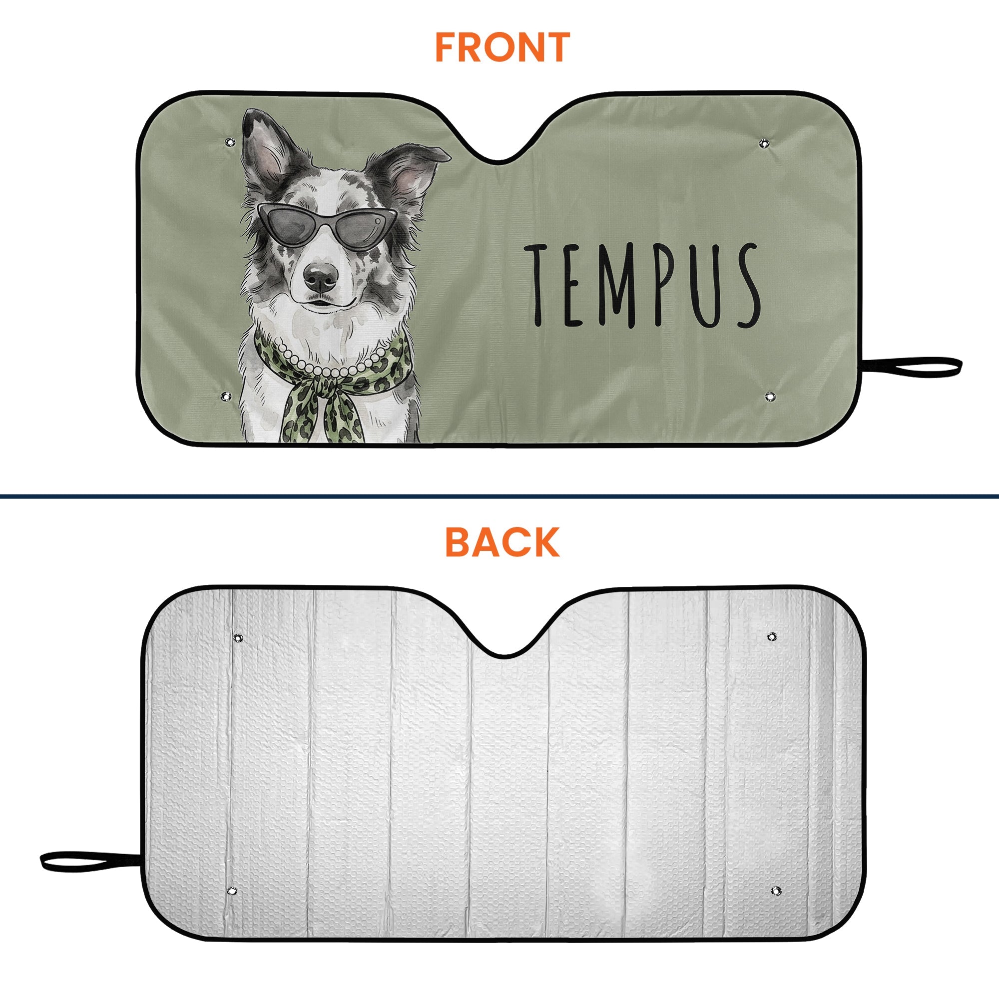 Custom Pet Portrait Watercolor - Personalized Sun Shade