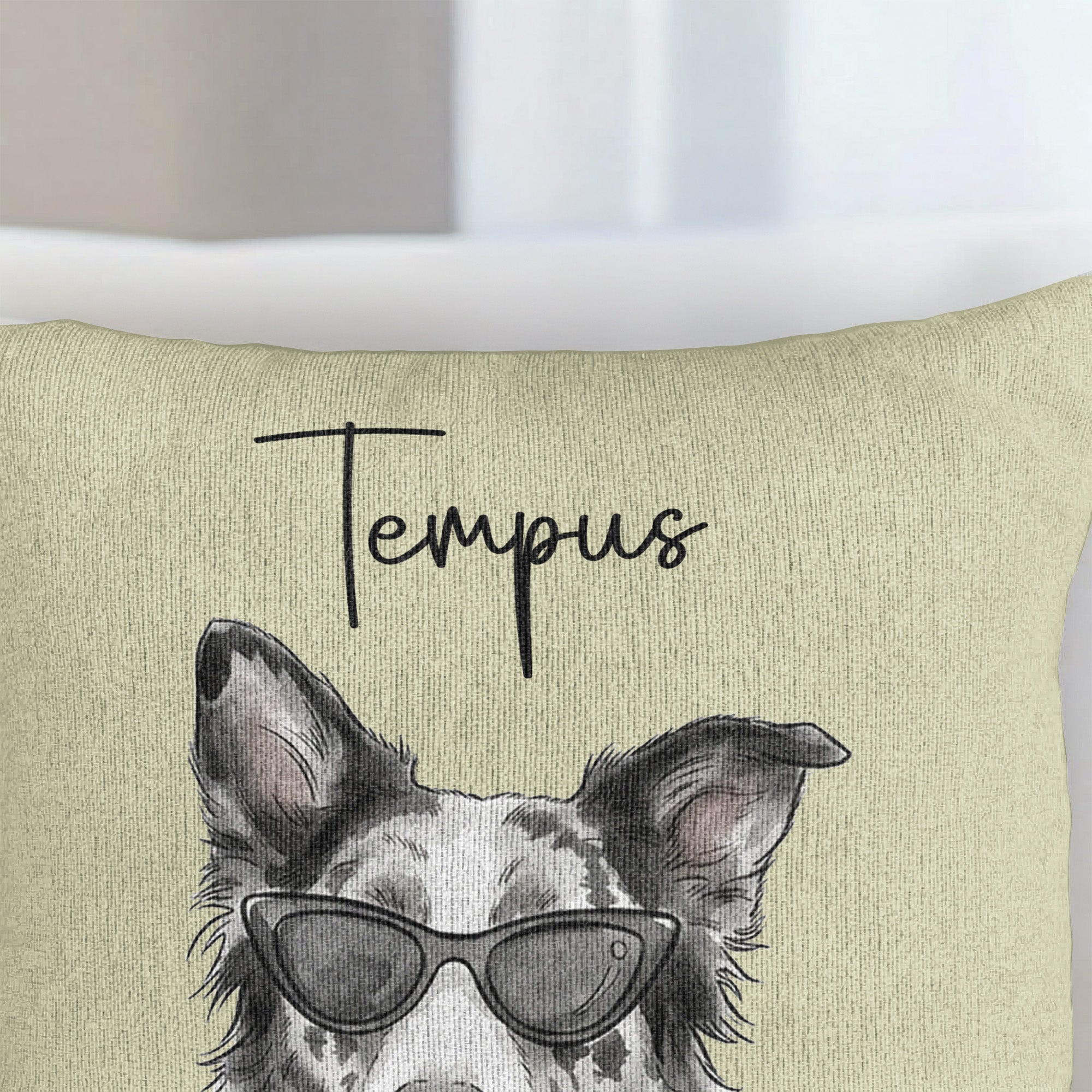 Custom Pet Portrait Watercolor Woven Pillow - Personalized Pillow Cover