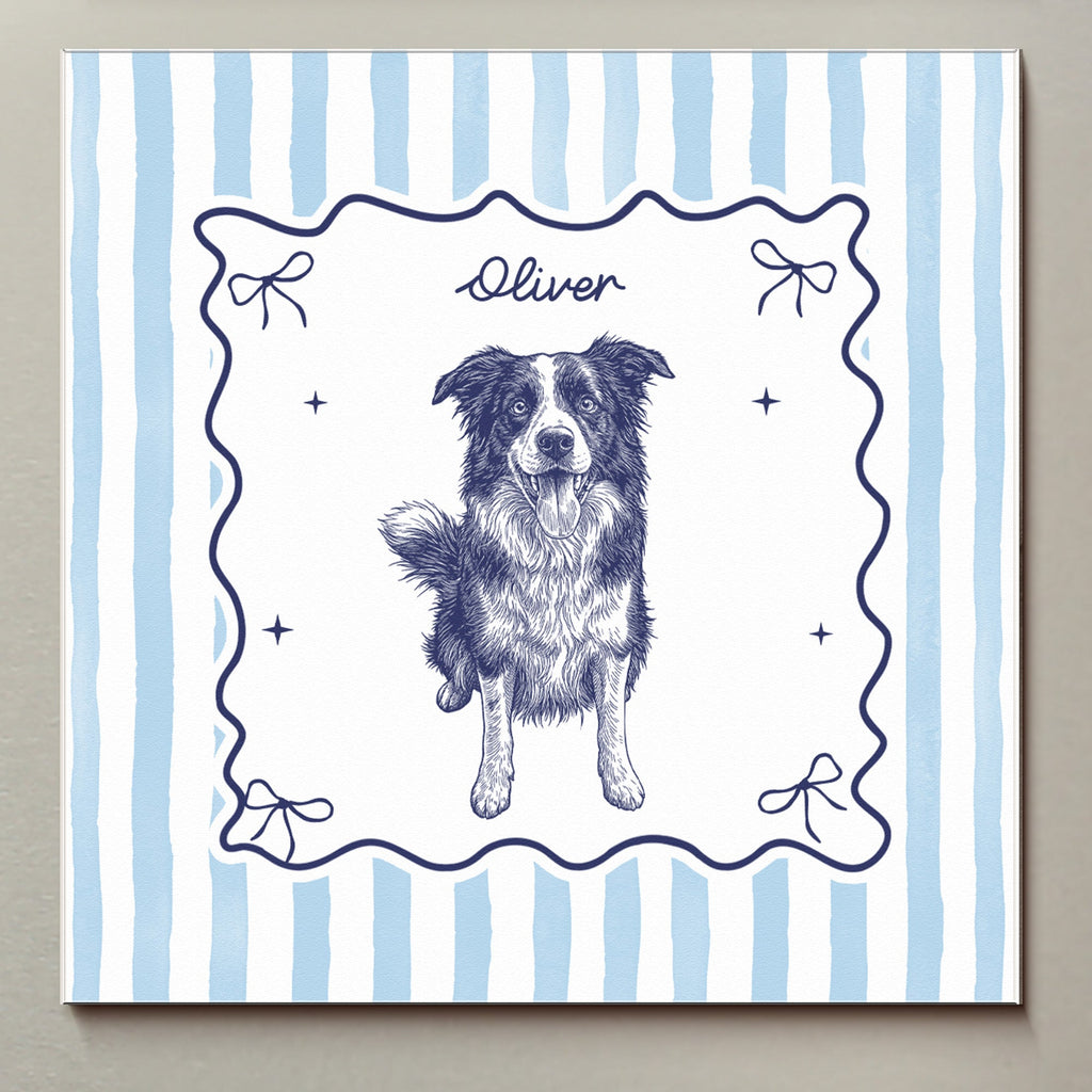 Custom Pet Sketch Line Art Gift For Pet Lovers, Dog Mom, Cat Mom - Personalized Magnet