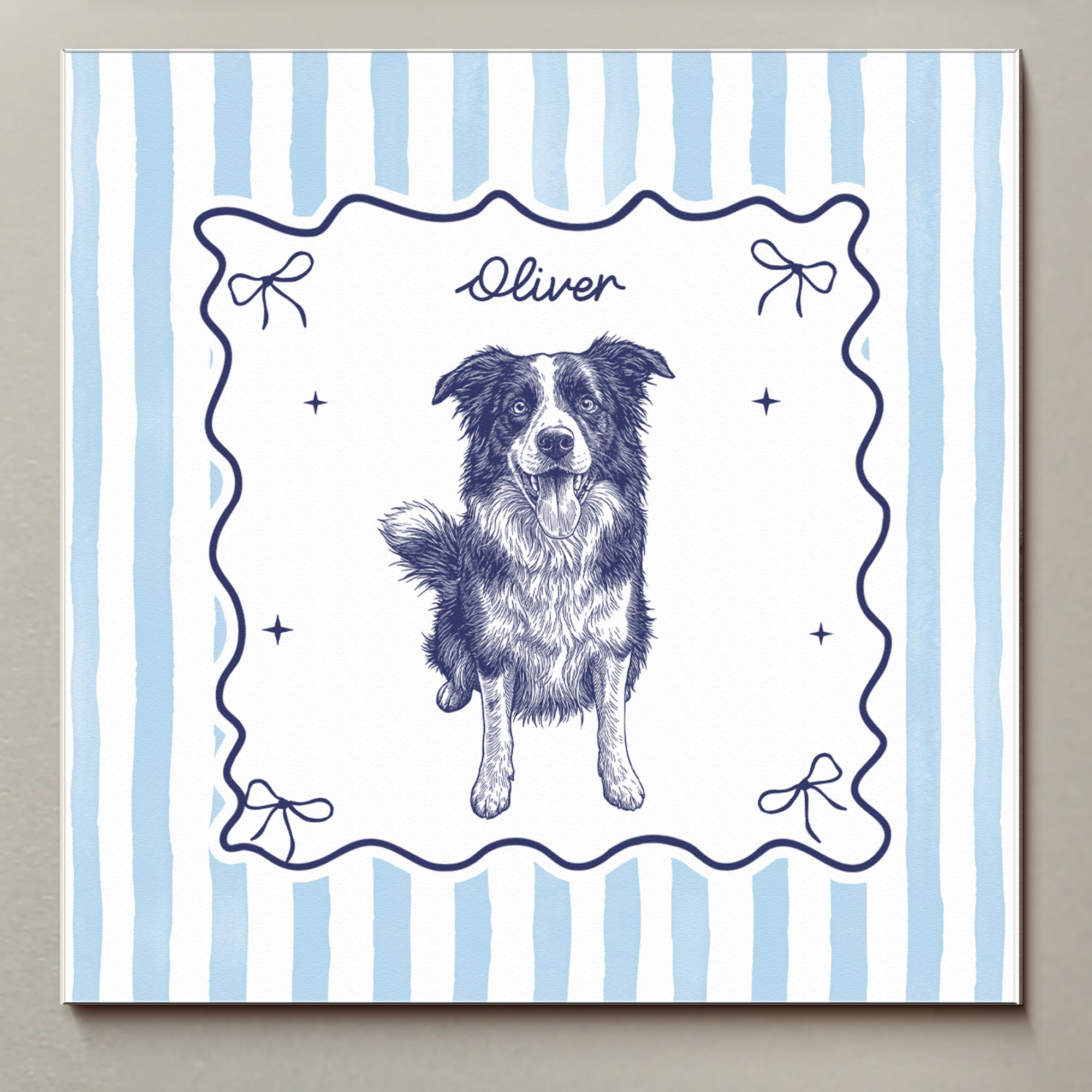 Custom Pet Sketch Line Art Gift For Pet Lovers, Dog Mom, Cat Mom - Personalized Magnet