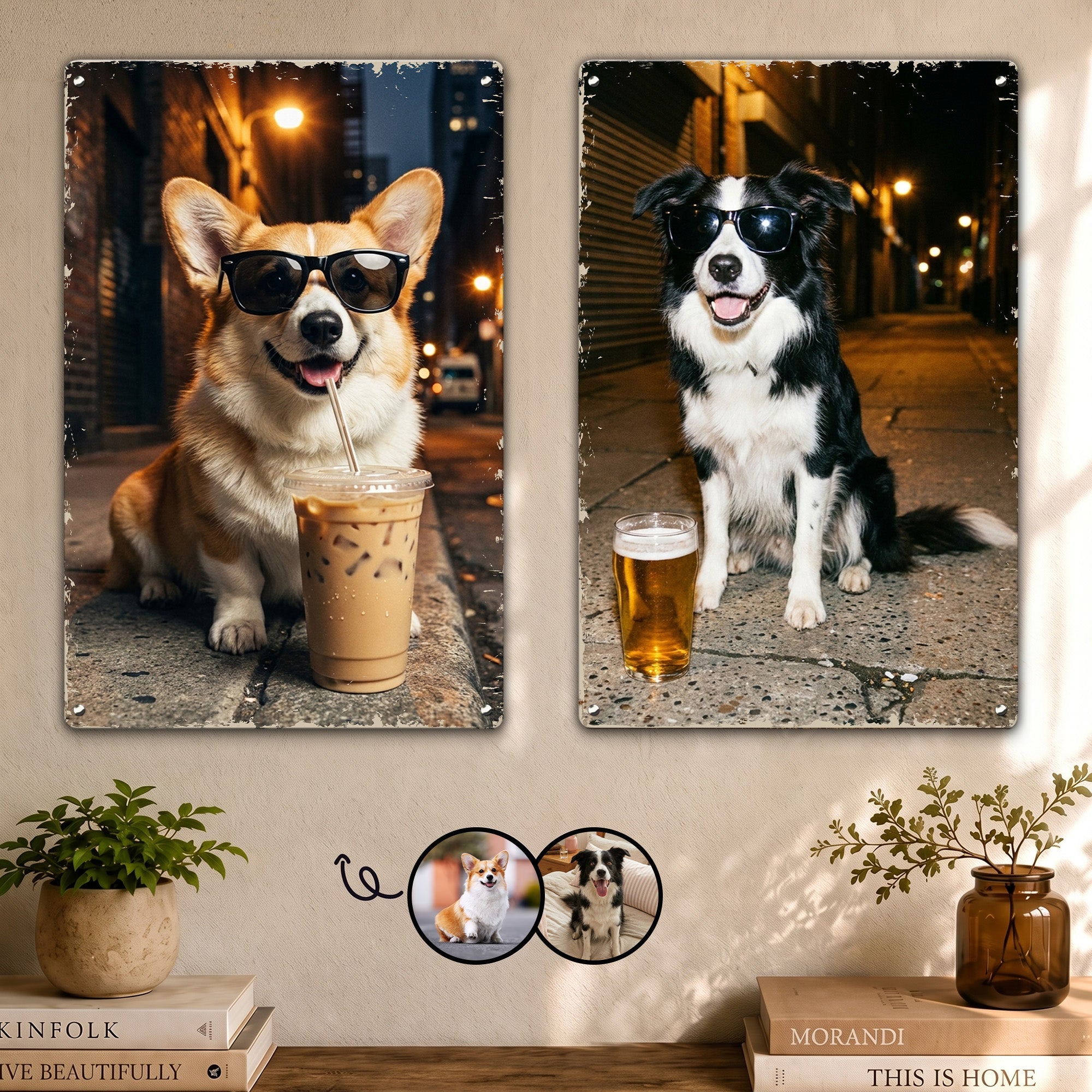 Custom Photo Cool Street Pet Portrait - Personalized Metal Sign