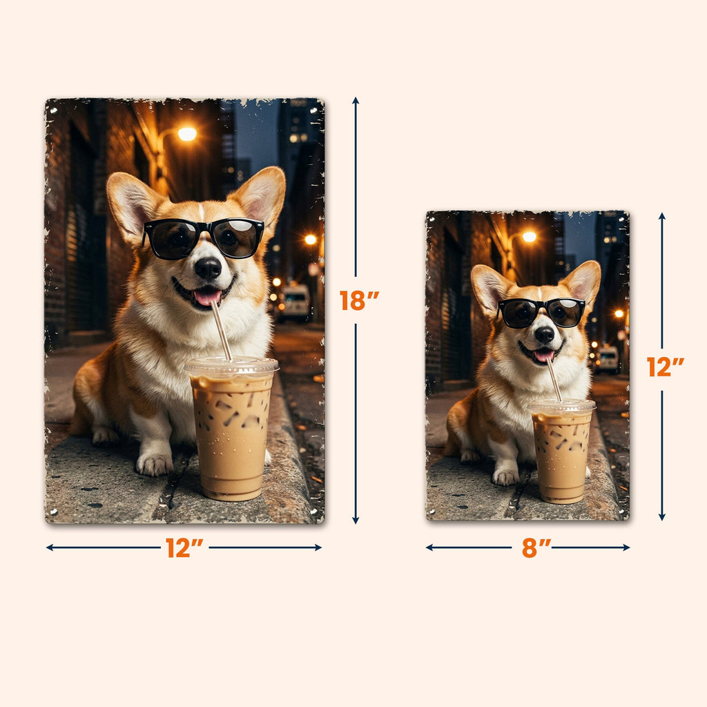 Custom Photo Cool Street Pet Portrait - Personalized Metal Sign