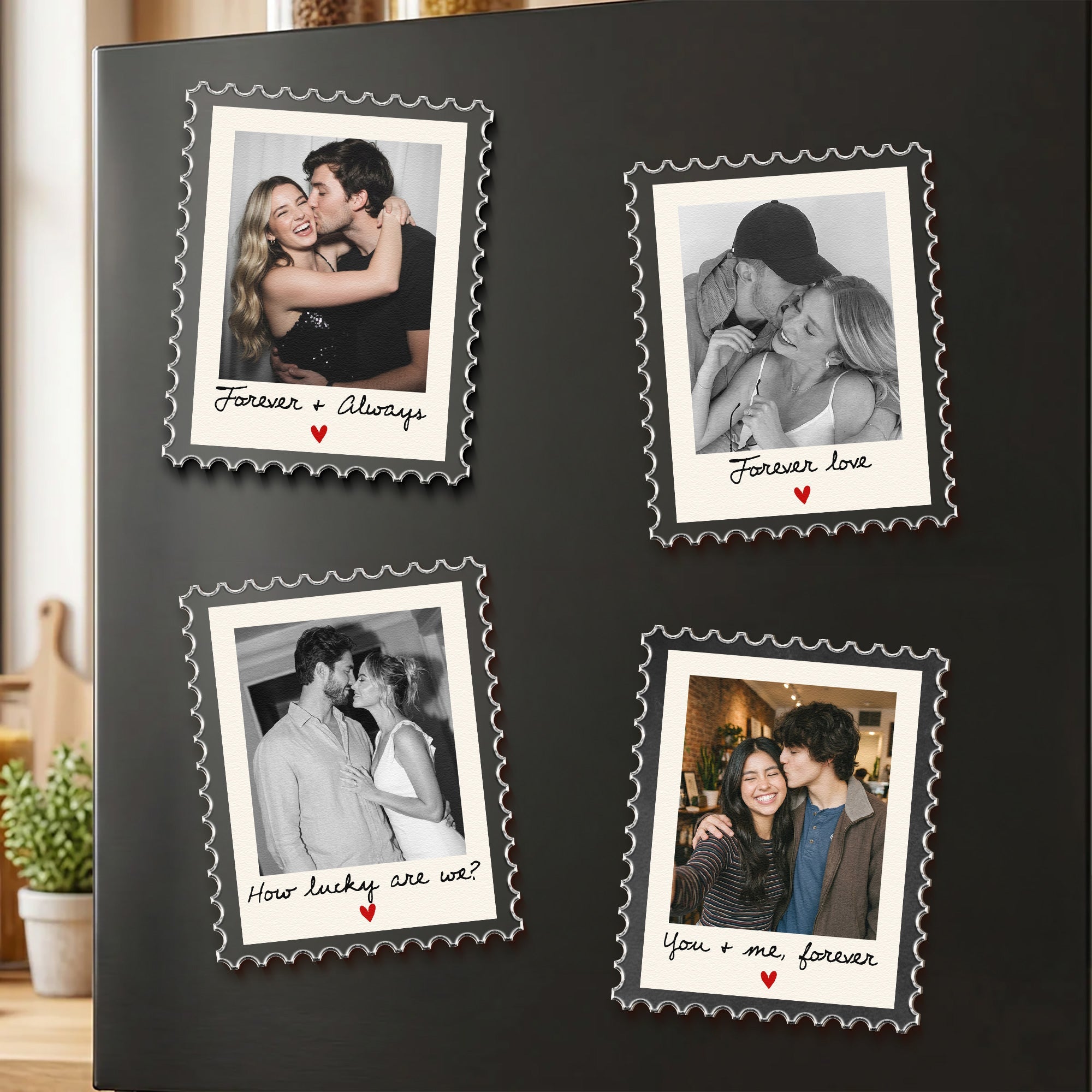 Custom Photo Couple Forever Love Anniversary Gift For Couple, Her, Him - Personalized Magnet