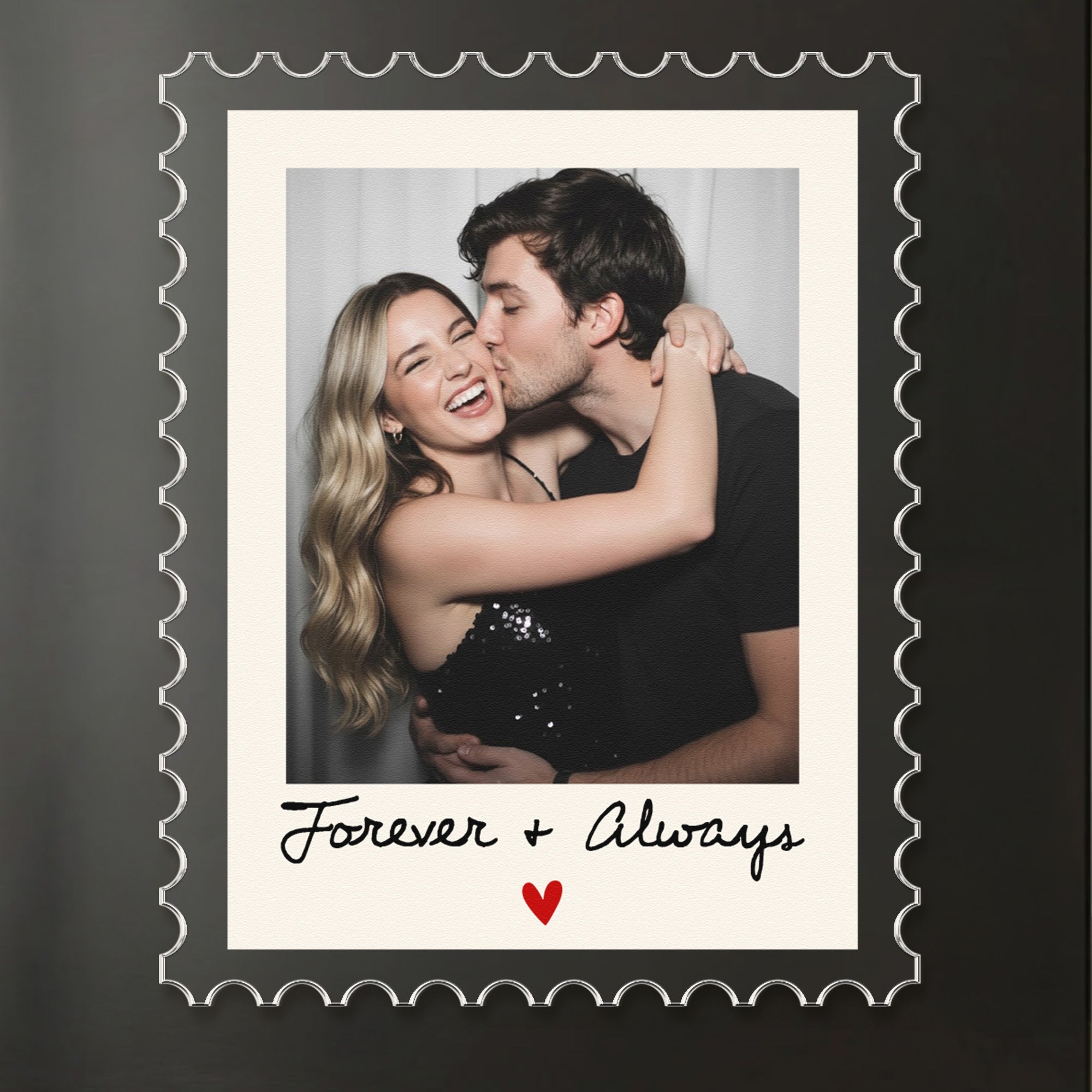 Custom Photo Couple Forever Love Anniversary Gift For Couple, Her, Him - Personalized Magnet