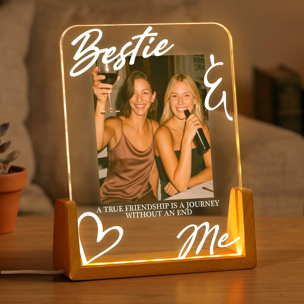 Custom Photo Friendship Gifts For Best Friends, BFF, Soul Sisters - Personalized Night Light