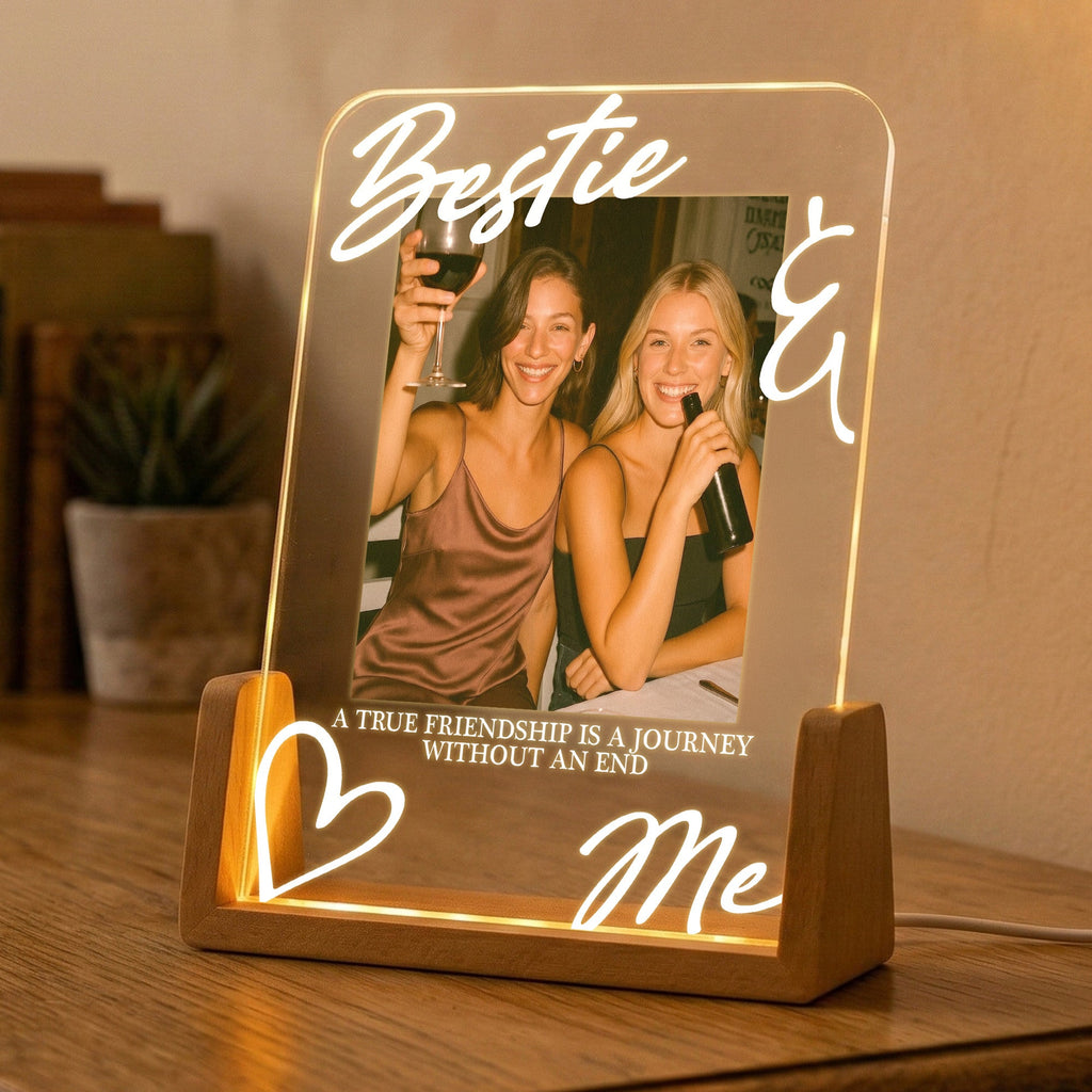 Custom Photo Friendship Gifts For Best Friends, BFF, Soul Sisters - Personalized Night Light