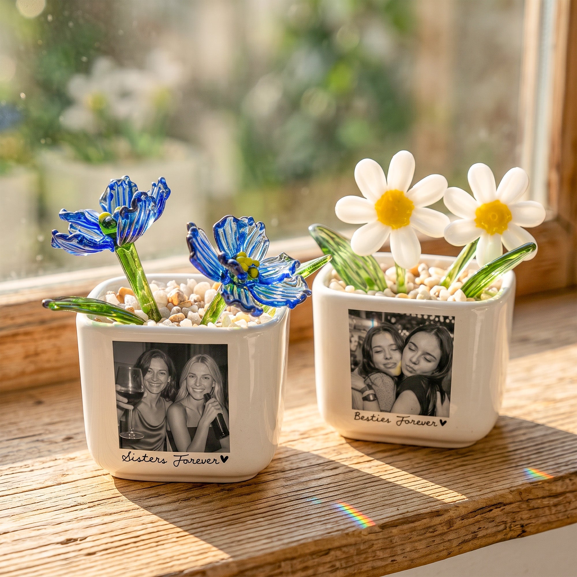 Custom Photo Friendship Gifts Thank You Gifts For Her, Friends - Personalized Plant Pot